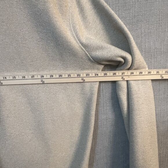 EDDIE BAUER Sweater Mens Size L Oatmeal Knit Fleece 1/4 Snap Pullover Outdoor - Picture 7 of 10